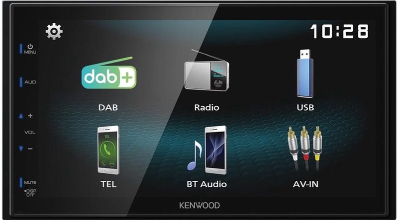 Kenwood DMX125DAB autoradio Zwart 84 W Bluetooth