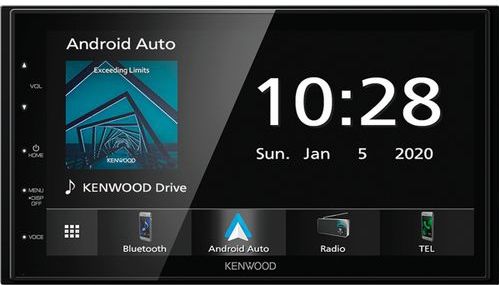 Kenwood - WVGA Digital Media Moniceiver - Zwart - Capacitive touchscreen - 17,3 cm