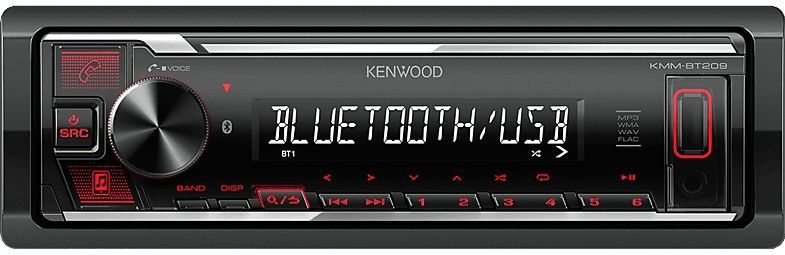 Kenwood KMM-BT209 Autoradio - Rood