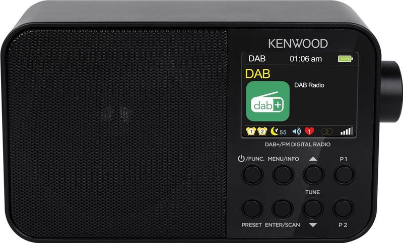 Kenwood CR-M30DAB DAB+ Radio - Interne Accu - Zwart
