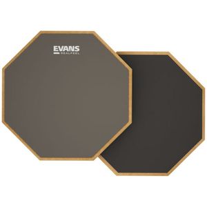 EVANS RF-6D RealFeel - Drum Practice Pad - Drumpad - Drummer Practice Pad - Gumrubber & Neopreen, 2-zijdig, 6 inch, grijs