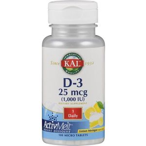 Kal vitamine d3 25mcg tabletten  100TB