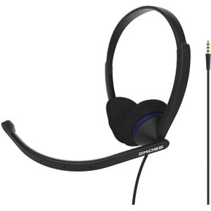 Koss CS200i on-ear communicatie-headset, boommicrofoon, bekabeld met 3,5 mm stekker, zwart