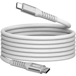 Verbatim Sync & Charge Magnetische Kabel - 100W USB-C naar USB-C 120 cm Grijs