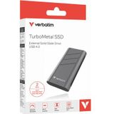TurboMetal - SSD - Zilver - Metalen Behuizing - 3700 MB/s Leessnelheid - USB4