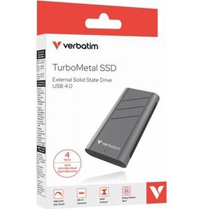 TurboMetal - SSD - USB4 - Zilver - Metaal - 3700 MB/s Leessnelheid