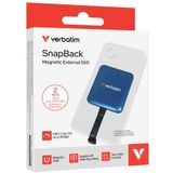 Verbatim - SnapBack - eSSD - 2TB - MagSafe - Blue Metallic