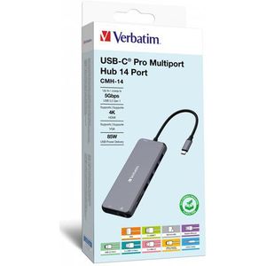 Verbatim USB-C Pro Multiport Hub - 14 Poorten CMH-14