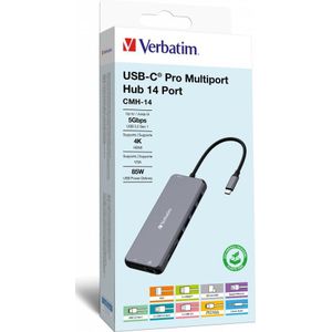 Verbatim CMH-14 USB Type-C 5000 Mbit/s Zilver