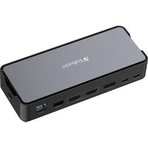 USB-C Pro dockingstation CDS-15 met HDMI/DP/RJ45/USB-A/USB-C 32171 - grijs B-5864