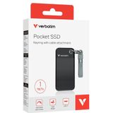 Verbatim Pocket SSD 1TB - USB 3.2 Gen 2 - Zwart/Grijs