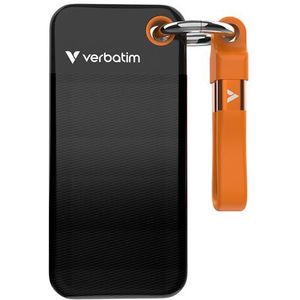 Verbatim - Pocket SSD - 1 TB - USB Type-C - Zwart, Oranje