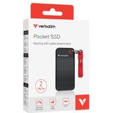 Verbatim - Pocket SSD - USB 3.2 Gen 2 - Zwart - 58g - 97mm