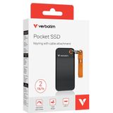 Verbatim - Pocket SSD - 1TB - USB 3.2 Gen 2 - Zwart - Flash-geheugen