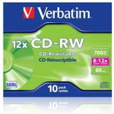 Verbatim CD-RW 12x 700 MB 10 stuk(s)
