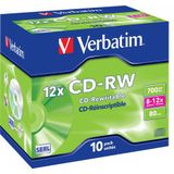 Verbatim CD-RW 12x 700 MB 10 stuk(s)