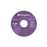 Verbatim CD-RW, 12x, 700MB, 5-pak, kleur (5 x), Optische gegevensdrager