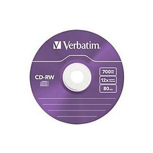Verbatim CD-RW Colour 12x 700 MB 5 stuk(s)