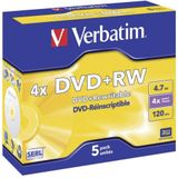 Verbatim DVD+RW Matt Silver 4,7 GB 5 stuk(s)