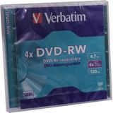 Verbatim DVD-RW Matt Silver 4x 4,7 GB 1 stuk(s)
