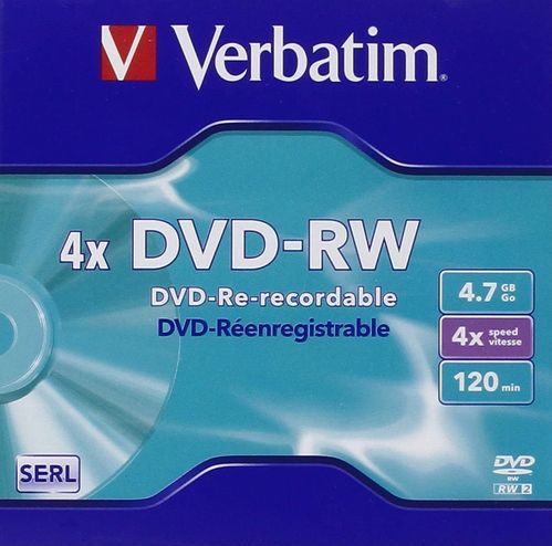 Verbatim DVD-RW Matt Silver 4x 4,7 GB 1 stuk(s)