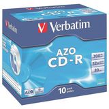 Verbatim CD-R AZO Crystal 700 MB 52x 10 stuk(s)
