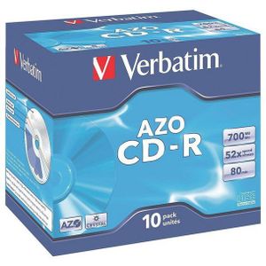Verbatim CD-R AZO Crystal 700 MB 52x 10 stuk(s)