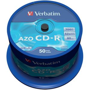 Verbatim CD-R AZO Crystal 700 MB 52x 50 stuk(s)