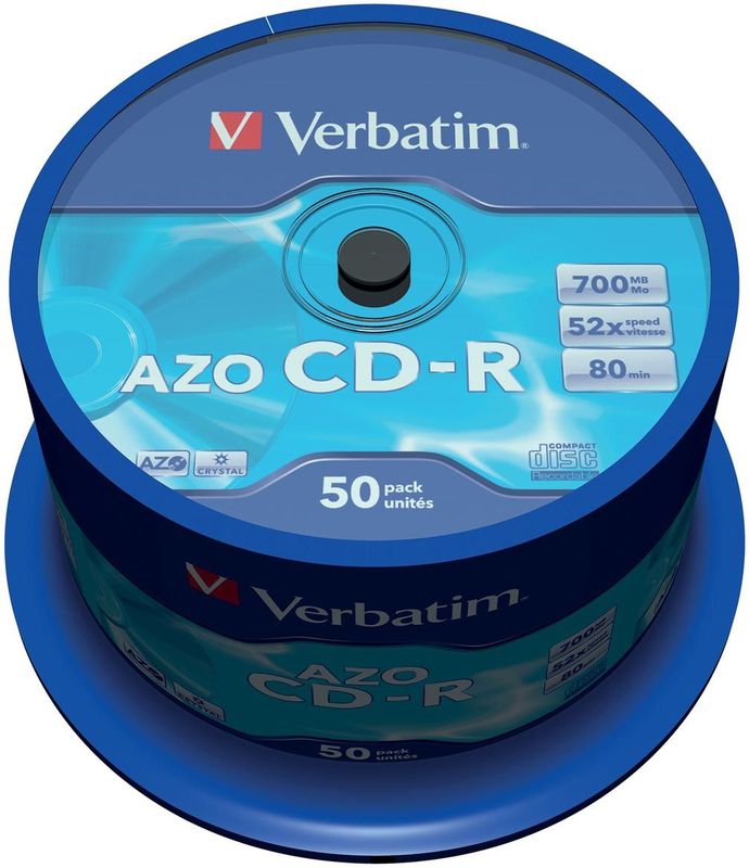 Verbatim CD-R AZO Crystal 700 MB 52x 50 stuk(s)