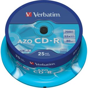 Verbatim CD-R AZO Crystal 700 MB 52x 25 stuk(s)