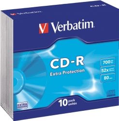 Verbatim - 10 x CD-R - 700 MB (80 Min) 52x - Slim Jewel Case