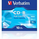 Verbatim CD-R High Capacity discs in Jewel Case - 40-speed - 800 MB / 90 minuten / 10 stuks