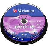 Verbatim DVD+R discs op spindel - 16-speed - 4,7 GB / 10 stuks