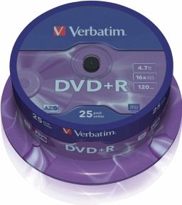 Verbatim DVD+R Matt Silver 4,7 GB 25 stuk(s)