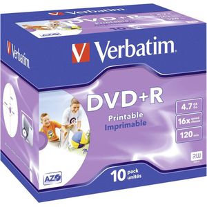 Verbatim 43508 DVD+R Wide Inkjet Printable ID Brand Schijven