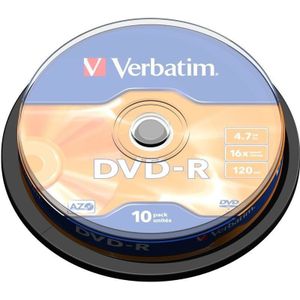 Verbatim DVD-R 4.7GB - Matt Silver - 10 Stuks