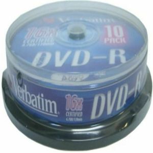 Verbatim DVD-R discs op spindel - 16-speed - 4,7 GB / 10 stuks