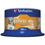 Verbatim - DVD-R Wide Inkjet Printable - 4,7 GB - 50 stuks