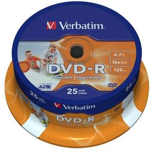 Verbatim 43538 DVD R Wide Inkjet Printable ID Brand Schijven
