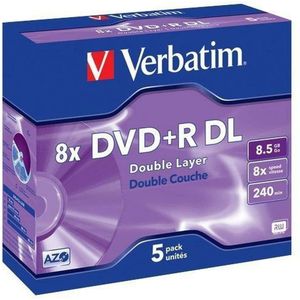 Verbatim 43541 DVD+R DL disc 8.5 GB 5 stuk(s) Jewelcase