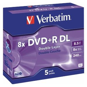 Verbatim 43541 lege dvd 8,5 GB DVD+R DL 5 stuk(s)