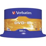 Verbatim DVD-Rohlinge DVD-R 4,7GB/16x auf Spindel VE=50 Stück
