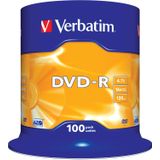 Verbatim DVD-R Matt Silver 4,7 GB 100 stuk(s)
