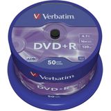 Verbatim 43550 DVD+R Matt Silver Stuks / Spindel