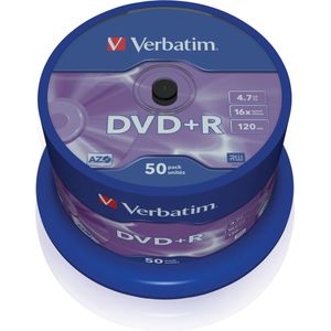 Verbatim 43550 DVD+R Matt Silver Stuks / Spindel