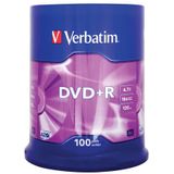 Verbatim DVD+R Matt Silver 4,7 GB 100 stuk(s)