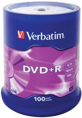 Verbatim DVD+R Matt Silver 4,7 GB 100 stuk(s)