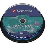 Verbatim DVD-RW Matt Silver 4x 4,7 GB 10 stuk(s)
