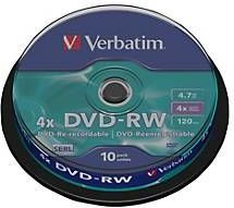 Verbatim DVD-RW Matt Silver 4x 4,7 GB 10 stuk(s)