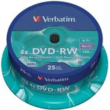 Verbatim 43639 DVD-RW disc 4.7 GB 25 stuk(s) Spindel Herschrijfbaar